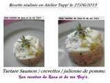 Tartare Saumon / crevettes / julienne de pomme