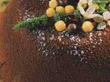 Bavarois de chocolat noir amer à la sauce pistache