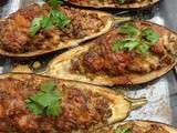 Aubergines farcies au curry et à la coriandre / Curry and Coriander Stuffed Eggplants