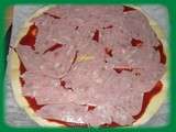 Pizza jambon/mozza/beurre d'escargot