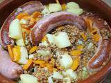 Au menu ce midi saucisse lentilles carottes pommes de terre au cookeo #cookeo #moulinex #moulinexfrance #lavillageoise