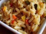Petite impro rapide de ce midi : riz aux petits legumes