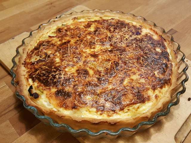 tarte aux poireaux saumon fume pate feuilletee