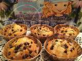 Muffins Américains com Gotas de Chocolat / Muffins Américains aux Pépites de Chocolat