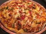 Pizza de Pimentos com Fiambre de Frango / Pizza aux Poivrons et Jambon de Poulet