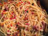 Spaghetti com legumes e  Chouriço / Spaghetti au Chorizo