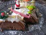 Bûche de Noël en chcolat et yuzu pour le defis recettes.de