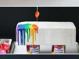 Melted Rainbow Cake
