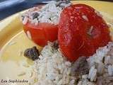 Tomates farcies au riz et boeuf
