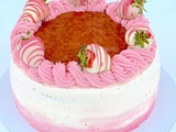 Layer Cake Rhubarbe Fraise