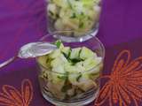 Salade de concombre et poire à la menthe