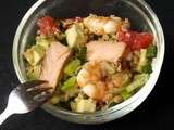 Salade de quinoa de la mer, avocat et pamplemousse
