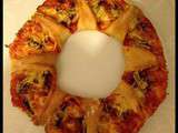 Pizza couronne chorizo champignons