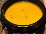 Potage potiron, carottes et lentilles corail