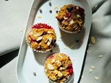 Muffins aux framboises et chocolat