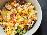Salade de quinoa à la mangue, légumes et noix