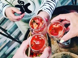 Cocktail de l'amitié ( parti d'une infusion chanvre et fruits rouges)