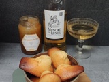 Madeleines au miel local et Muscat de Lunel