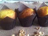 Muffins au potimarron patates douces et noix