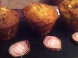Muffins sucrés salés à la compotée de pommes vanille équitable et morceaux d'andouille au lard de la maison Paul Danjou