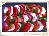Insalata Caprese (ou salade tomates mozzarella), et sa vinaigrette au basilic