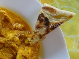 Cheese naan au fromage à tartiner et son curry de poulet