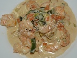 Crevettes sautées à la crème