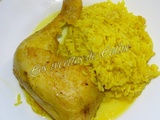 Cuisse de poulet au riz safrané