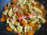 Poulet aux carottes et lardons