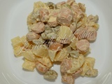 Saucisses et pommes de terre en salade