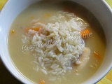 Soupe crémeuse au poulet et au riz