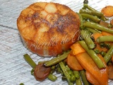 Tournedos de surimi poêlé et ses légumes fondants