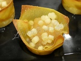 Wontons en tartelettes de pommes
