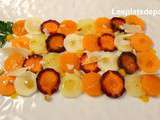 Carpaccio de carottes en 3 couleurs et 3 façons