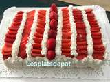 Gâteau familial aux fraises