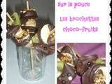 Brochettes chocolat-fruits