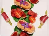 Salade landaise revisitée avec ses éclairs au foie gras