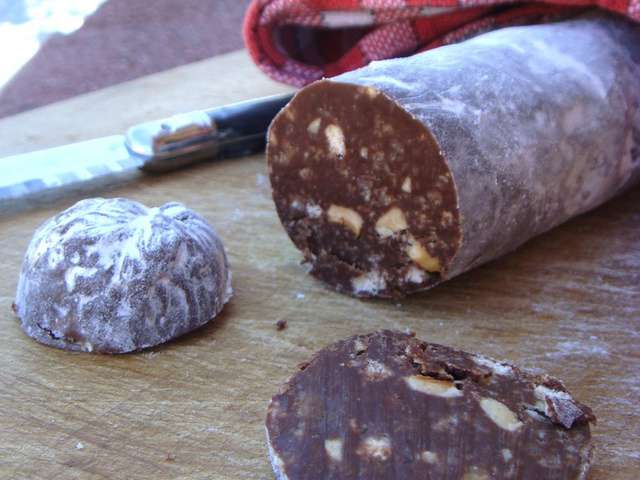 SAUCISSON SEC MONTAGNE - UN BEAU CADEAU - Quand Choupette et Papoune  cuisinent