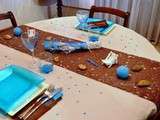  Ma table bleu turquoise et cacao  (concours inside)