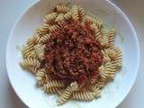 Bolognaise végétalienne aux poivrons