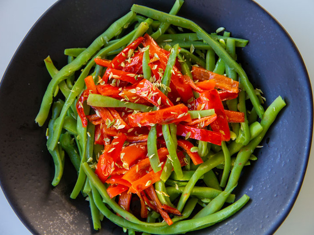 Recettes De Salade De Haricots Verts Et Poivrons