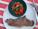 Steaks au bbq et légumes du soleil