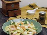 Salade d’endive au saumon fumé, fromage frais et orange sanguine