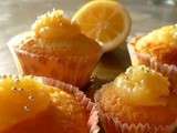 Cupcakes au citron, coeur de kumquat