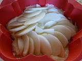 Gâteau pommes-myrtilles, nappage à la confiture d'abricots