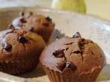 Muffins poires-chocolat au sirop d’érable