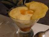 Tiramisù au fromage blanc, smoothie et confiture mangue ananas