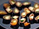 Bouchées à la truite saumonée façon sushi