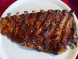 Travers de porc (barbecue ribs) en double cuisson