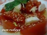 Salade de tomates aux grains de sésames de Nadjet